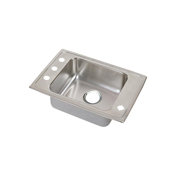Lustertone Stainless Steel 31 X 19-1/2 X 4 Single Bowl Top Mount Classroom Ada Sink